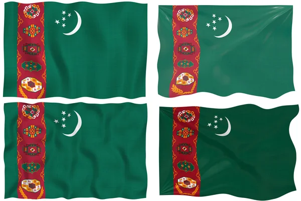 土库曼斯坦的旗子 — 图库照片