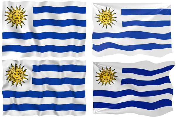 Uruguays flagg – stockfoto
