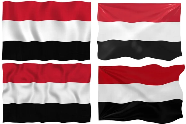 也门的旗子 — 图库照片
