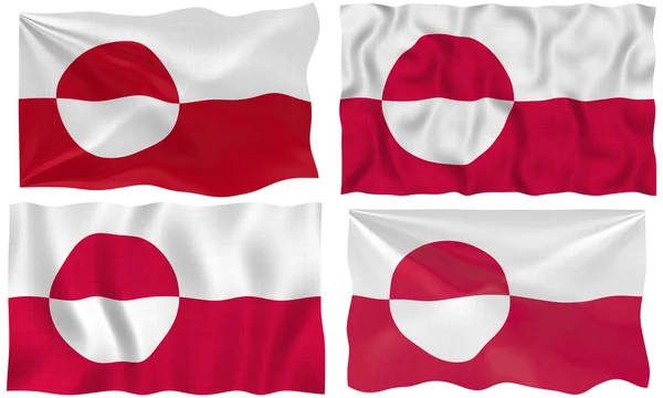 Flagge von Grönland — Stockfoto