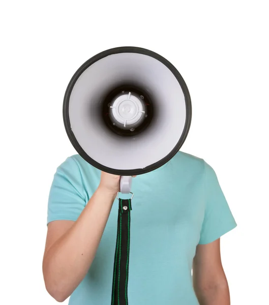 Parlare in megafono — Foto Stock
