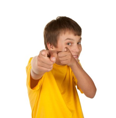 Its you boy pointing on white clipart