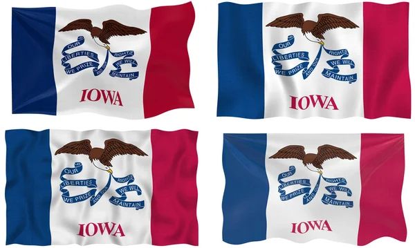 Iowa zászlaja — Stock Fotó
