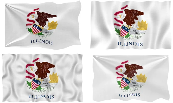 Flag of illinois — Stock Photo, Image