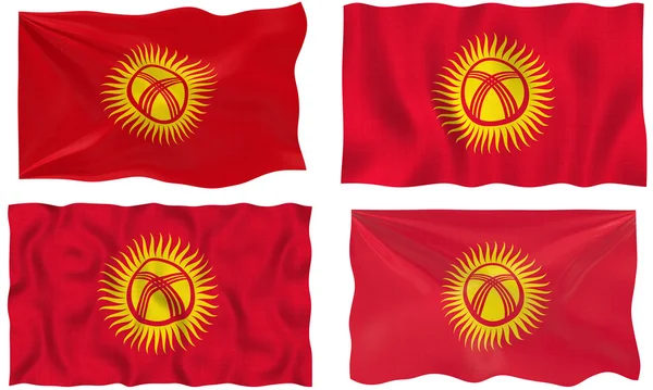 Vlag van Kirgizië — Stockfoto