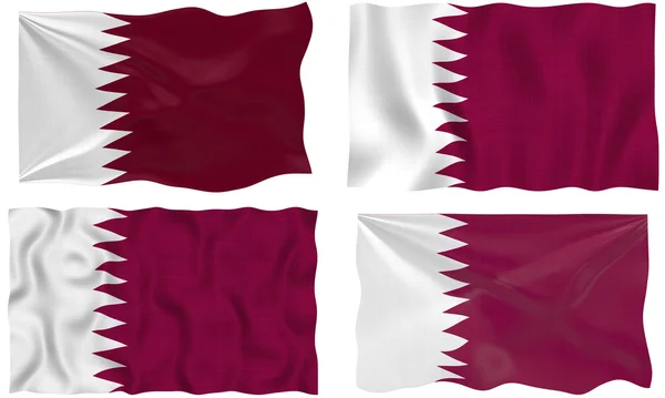Katarská vlajka卡塔尔的旗子 — 图库照片