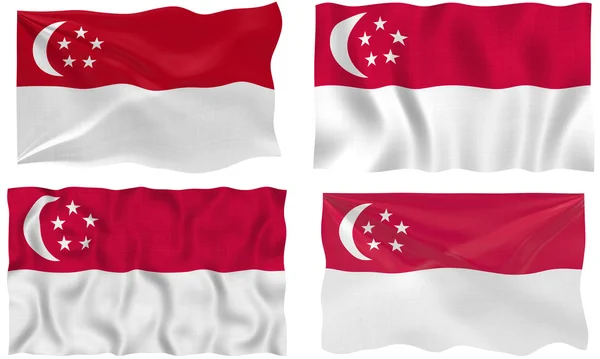 Flagga singapore — Stockfoto