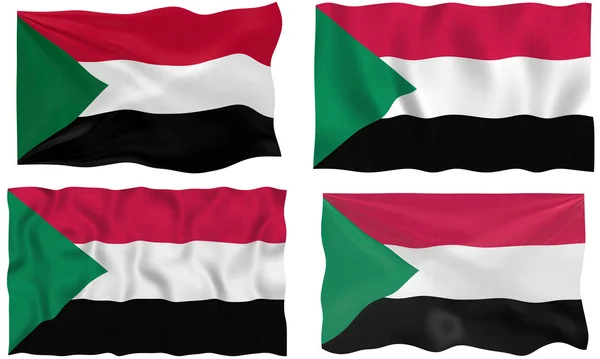 Bandeira de sudan — Fotografia de Stock