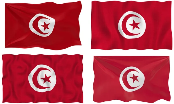 Drapelul Tunisiei — Fotografie, imagine de stoc