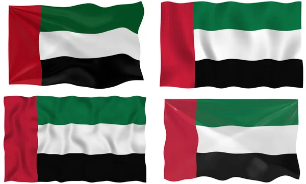 Bandeira dos Emirados Árabes Unidos — Fotografia de Stock