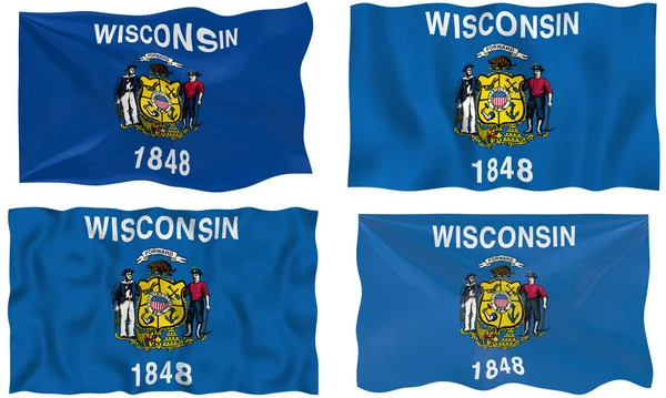 Wisconsin zászlaja — Stock Fotó