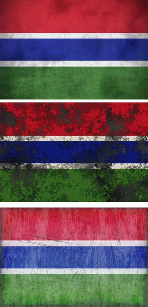 Flagge Gambias — Stockfoto
