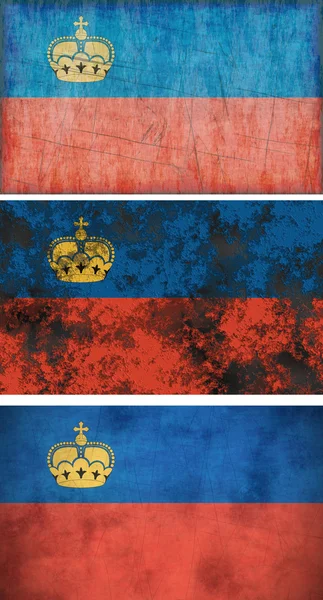 Прапор Ліхтенштейну — стокове фото