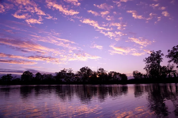 Rzeki murray zachód słońca — Zdjęcie stockowe