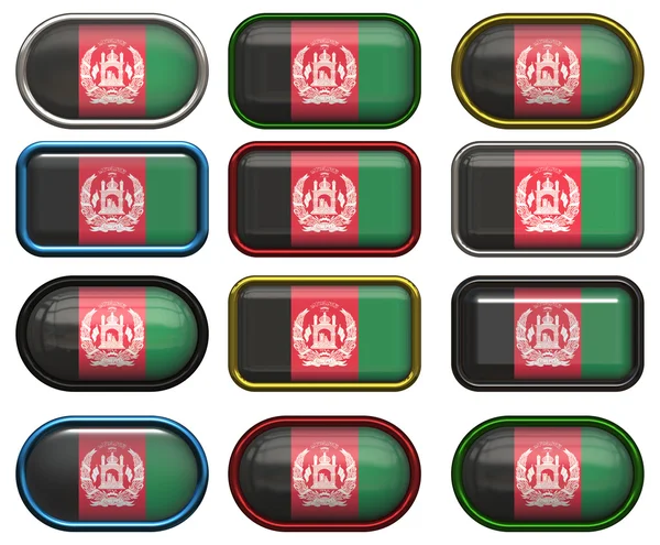 Buttons of the Flag of afghanistan — Stock Photo, Image