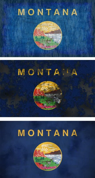 Flaga stanowa Montany — Zdjęcie stockowe