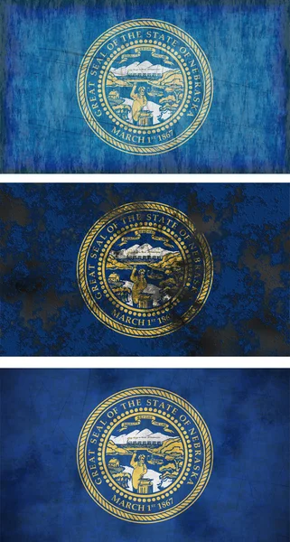 Vlajka nebraska — Stock fotografie