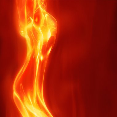 Abstract female fire clipart