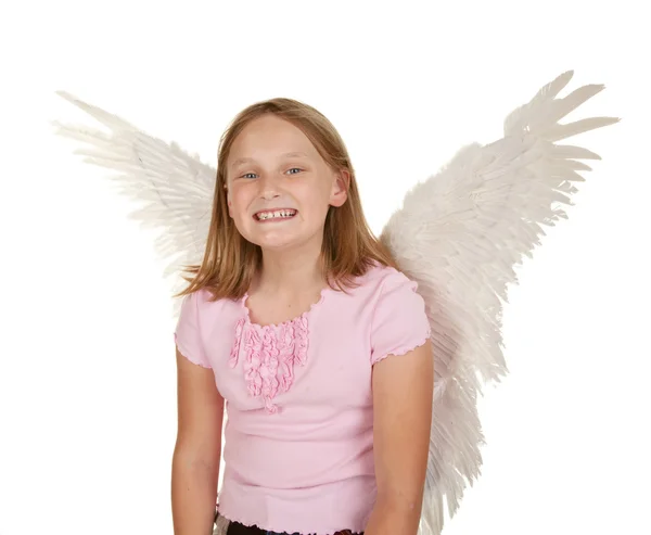 Νεαρό κορίτσι με νεράιδα φτερά — Φωτογραφία Αρχείου