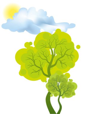 The green tree clipart