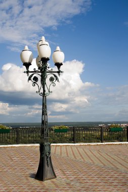 Lantern in the street in solar clipart