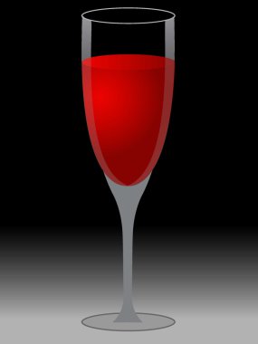 Glass red fault in a clipart