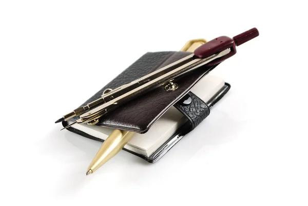 Ноутбук и ручка для бизнеса — стоковое фото
