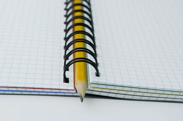 Ceruza és Megjegyzés-könyv. — Stock Fotó