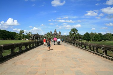 Way to the Angkor Wat clipart