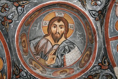 Fresco in the Dark Church clipart