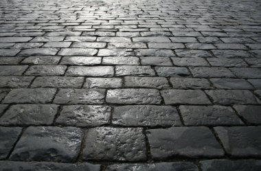 Paving blocks after rain clipart