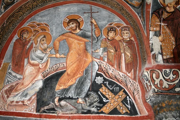 Karanlık kilise fresco — Stok fotoğraf