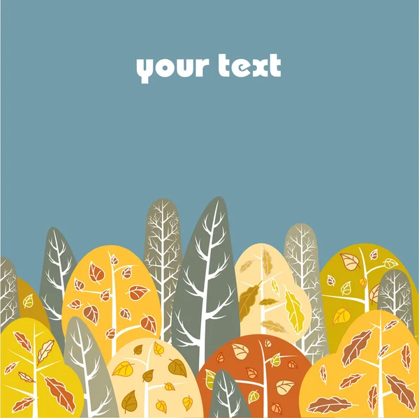 Forêt d'automne — Image vectorielle