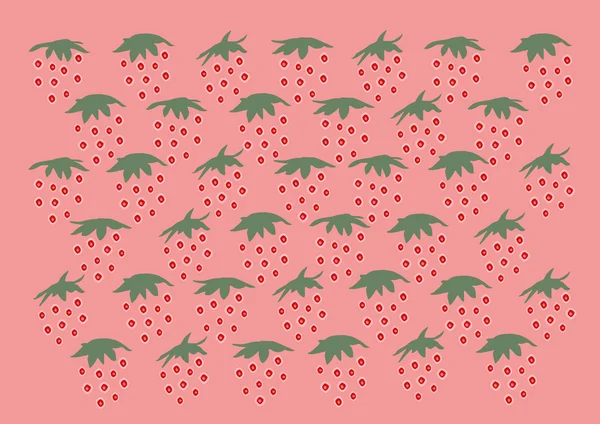 Erdbeer-Hintergrund — Stockvektor