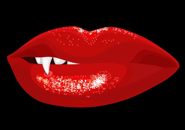 Lábios de vampiro —  Vetores de Stock