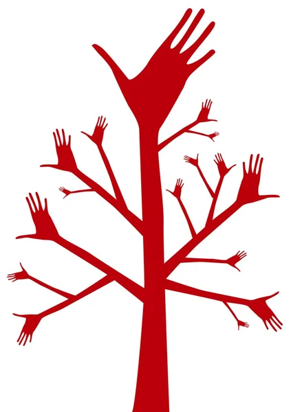 Mains rouges — Image vectorielle