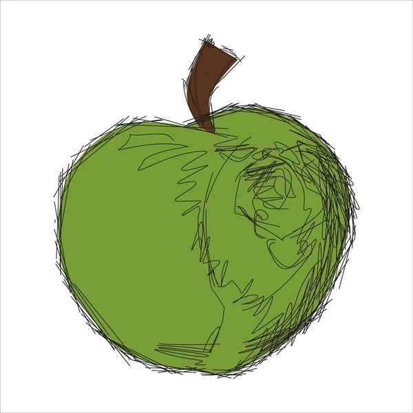 Vektor-Freihand-Skizze von Apfel — Stockvektor