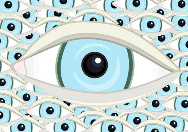 Один голубой глаз — стоковый вектор