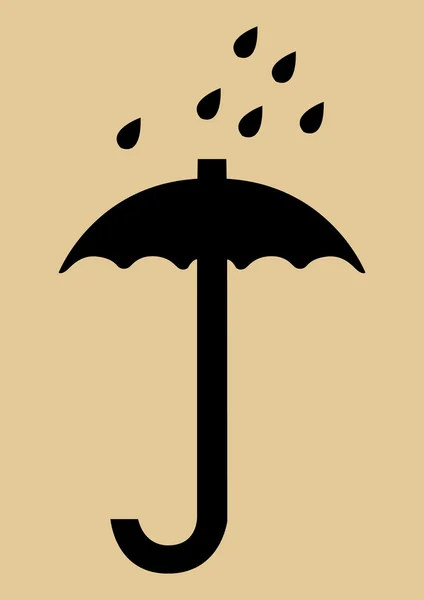 Ομπρέλα σε χαρτόνι φόντο — Διανυσματικό Αρχείο