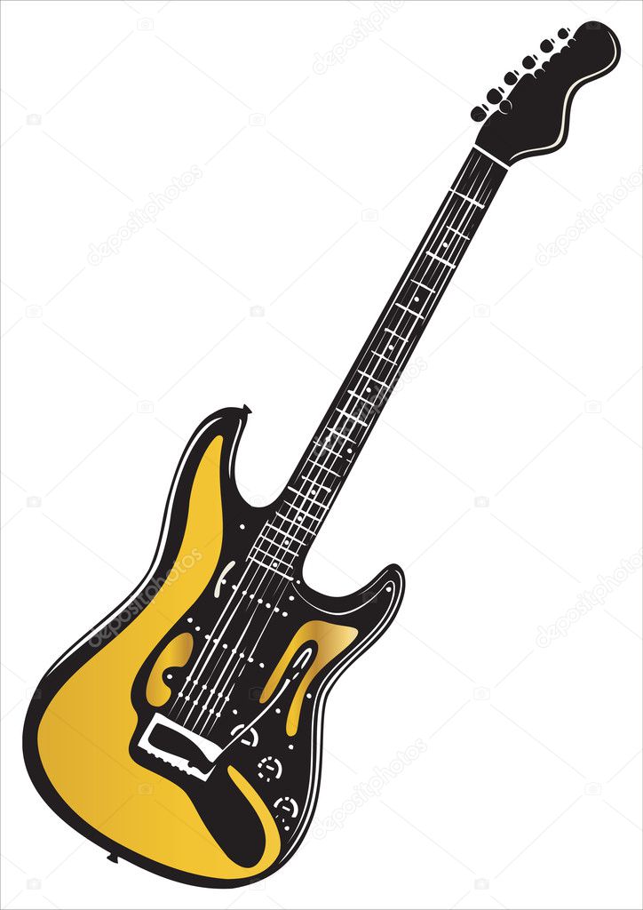 Gold guitar