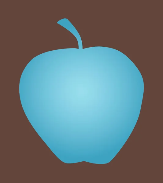 Manzana azul — Vector de stock