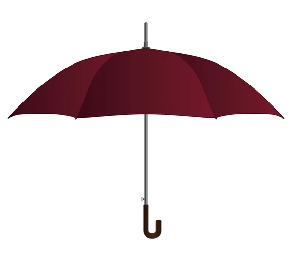 Bordeauxroter Regenschirm — Stockvektor