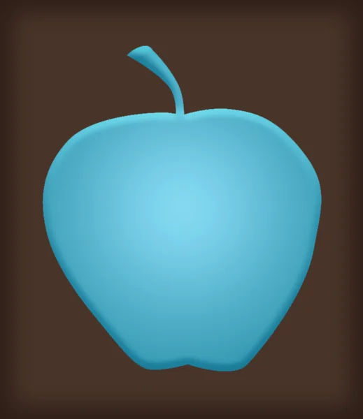 Синее яблоко — стоковое фото