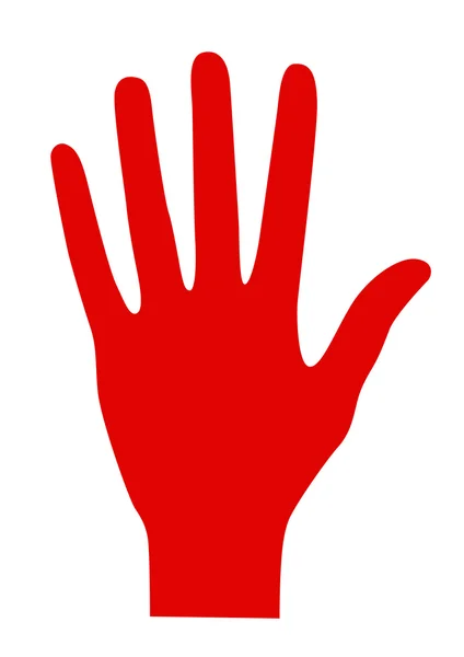 Красная рука — стоковый вектор