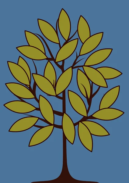 Zielony ładny drzewo — Wektor stockowy