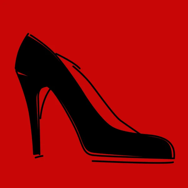 Fashion illustration of shoe — Stock Vector