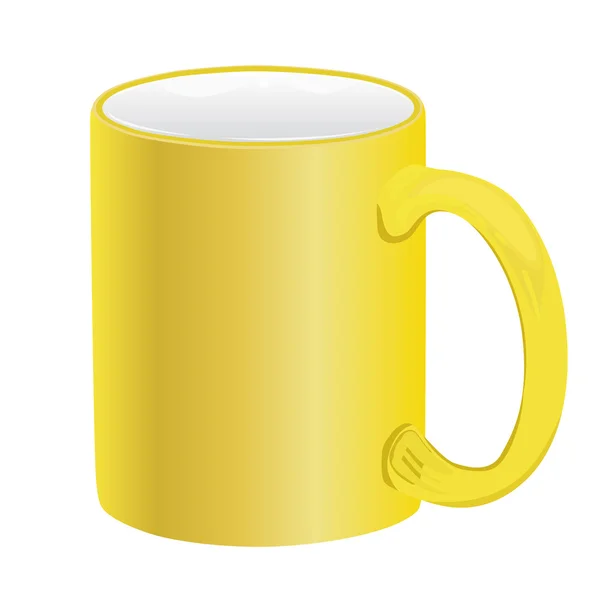 Yellow mug — Stock Vector