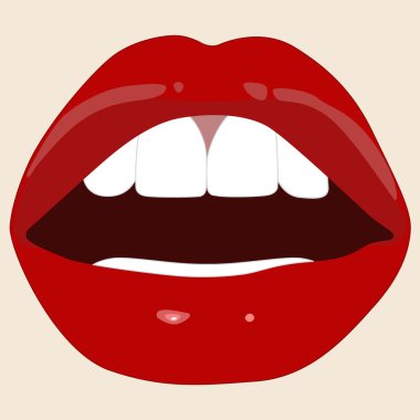 Red mouth clipart