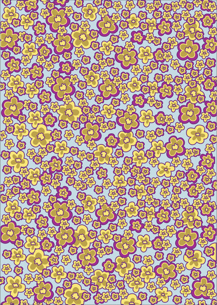 Flowers, retro-styled background