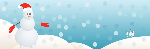 Mignons bonhommes de neige — Image vectorielle